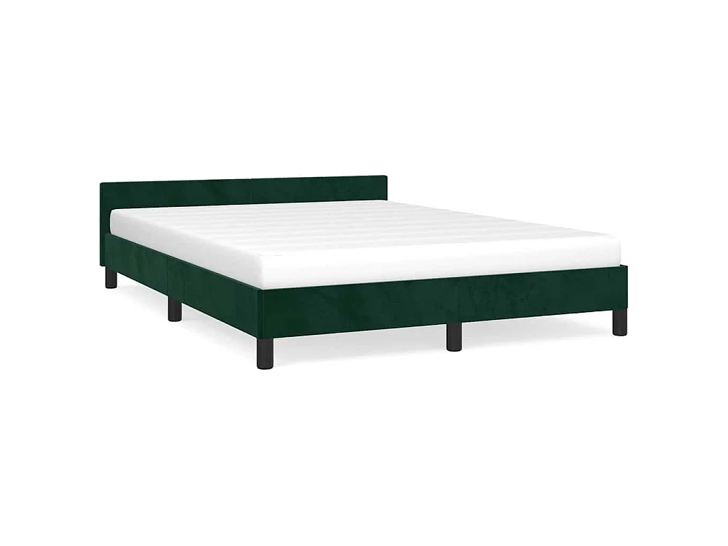 Bedframe zonder matras 140x190 cm fluweel donkergroen