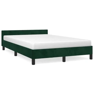 Bedframe zonder matras 120×200 cm fluweel donkergroen