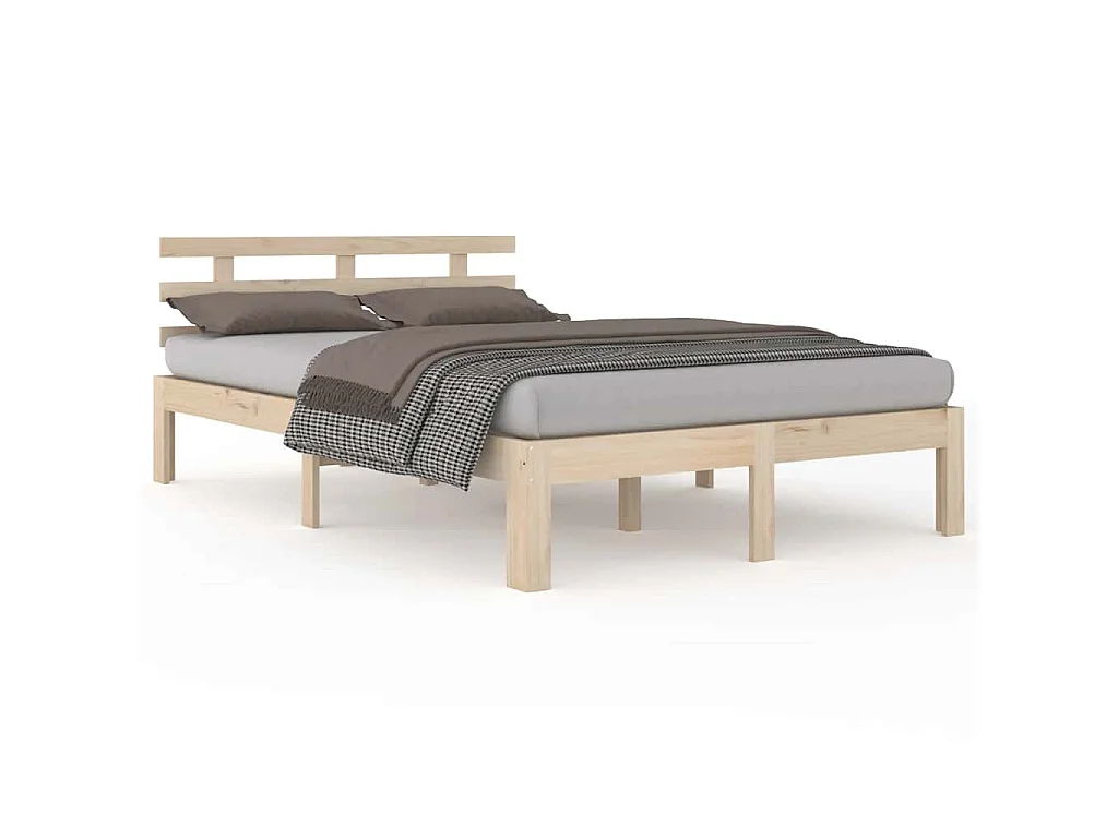 Bedframe zonder matras massief hout 120x200 cm