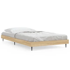 Bedframe zonder matras hout sonoma eikenkleurig 90×200 cm Bedframe zonder matras hout sonoma eikenkleurig 90×200 cm