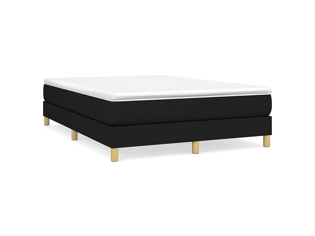 Bedframe zonder matras stof zwart 140x190 cm