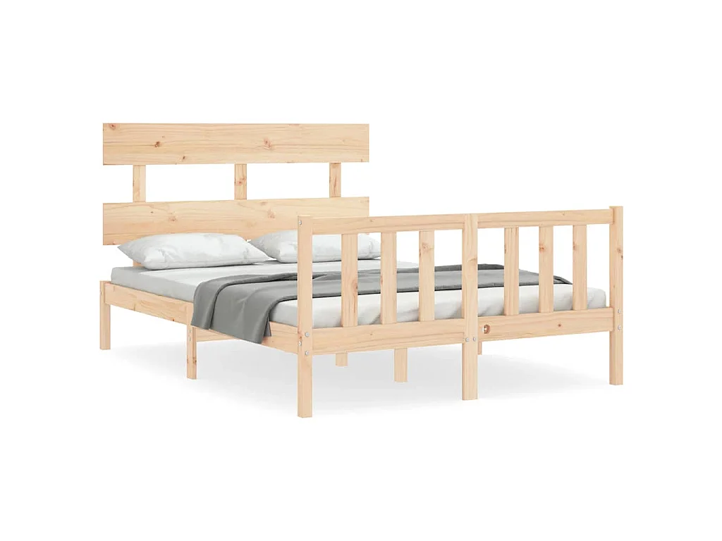 Bedframe zonder matras massief grenenhout 140x200 cm
