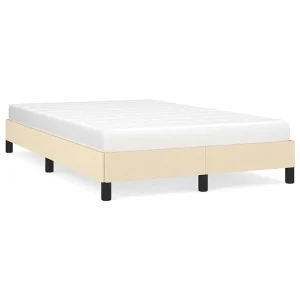 Bedframe zonder matras 120×200 cm stof crèmekleurig Bedframe zonder matras 120×200 cm stof crèmekleurig
