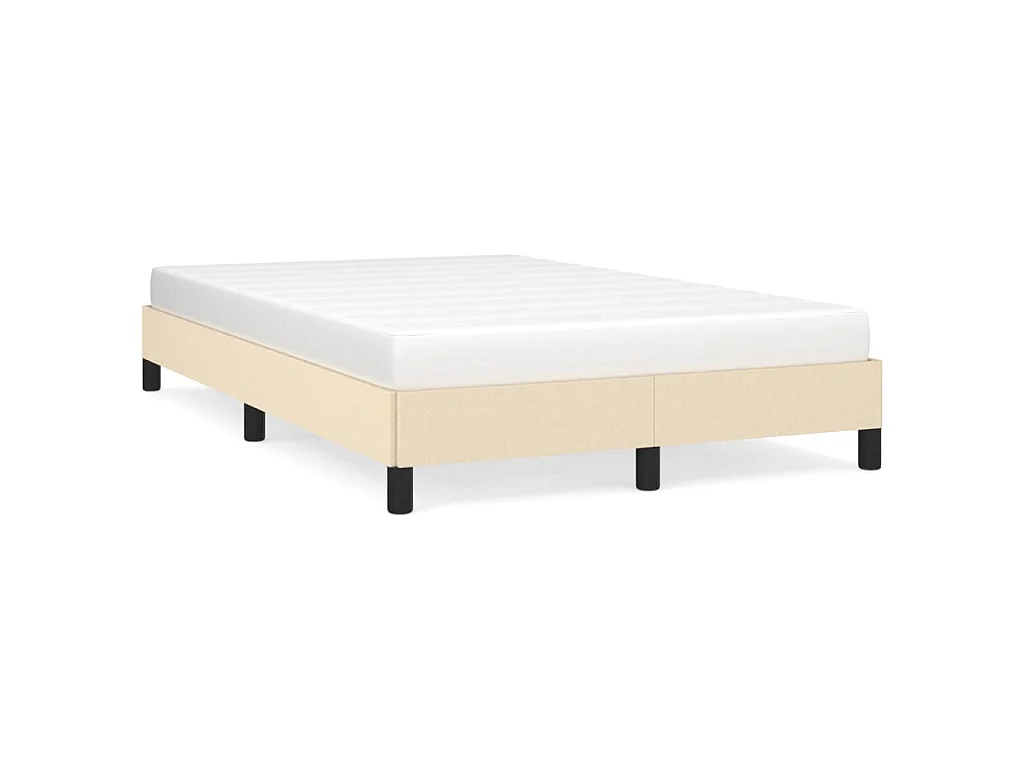 Bedframe zonder matras 120x200 cm stof crèmekleurig