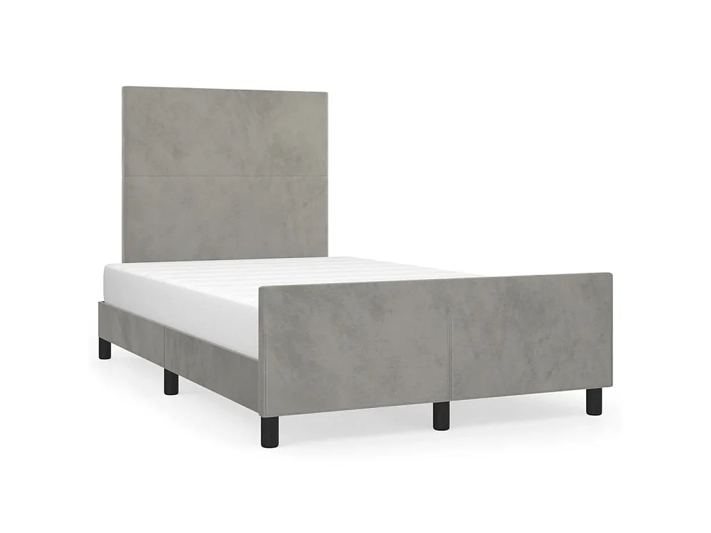 Bedframe zonder matras 120x200 cm fluweel lichtgrijs