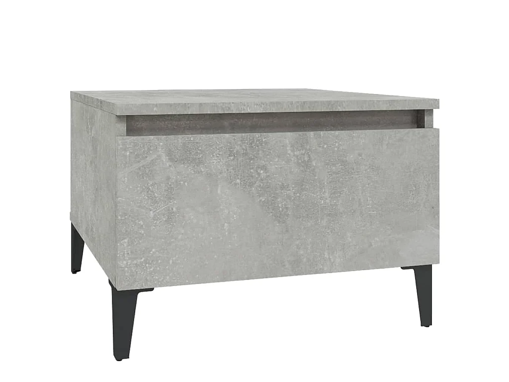 Bijzettafel 50x46x35 cm bewerkt hout betongrijs