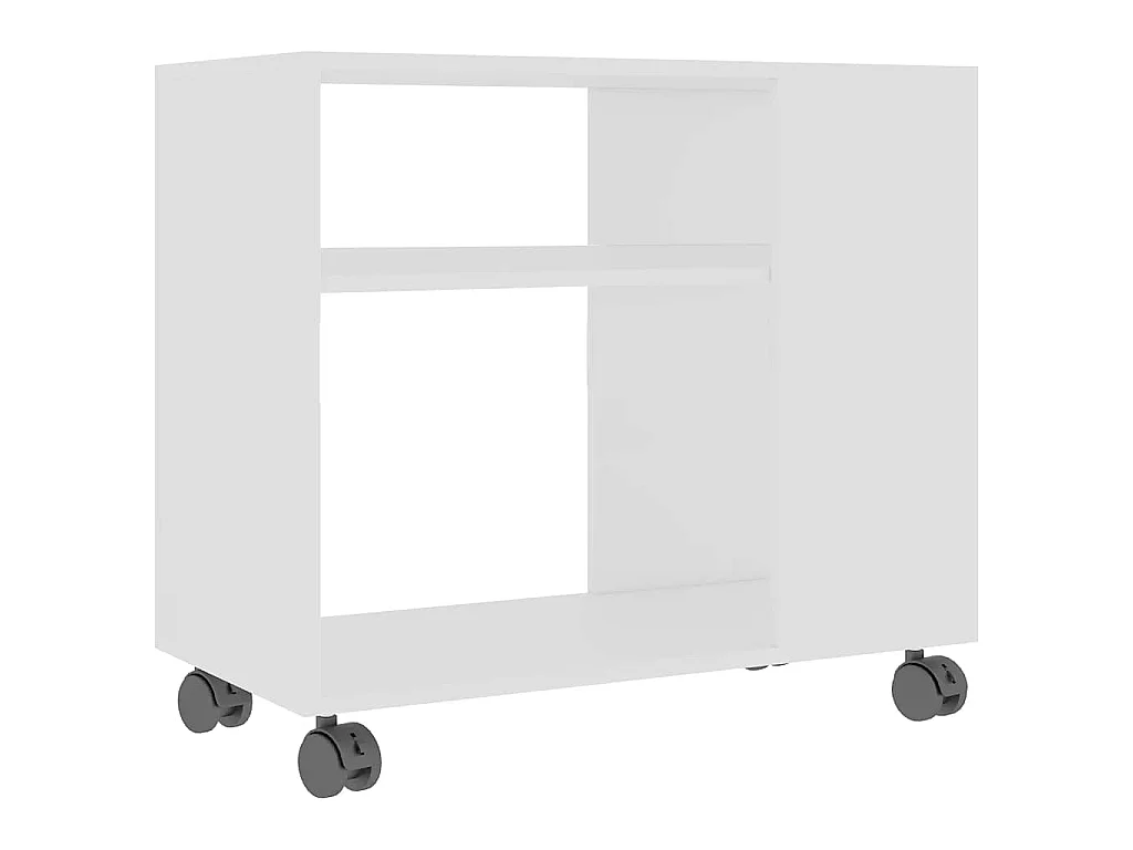 Bijzettafel 70x35x55 cm bewerkt hout wit