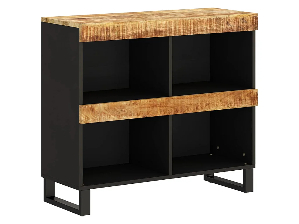 Bijzetkast 85x33x75 cm massief mangohout