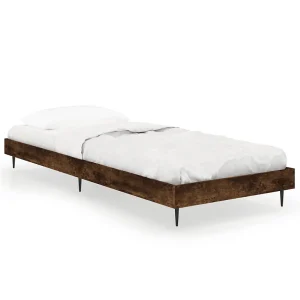 Bedframe zonder matras hout gerookt eikenkleurig 75×190 cm