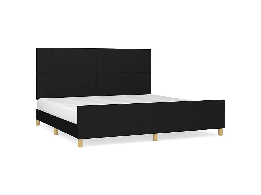 Bedframe zonder matras stof zwart 200x200 cm