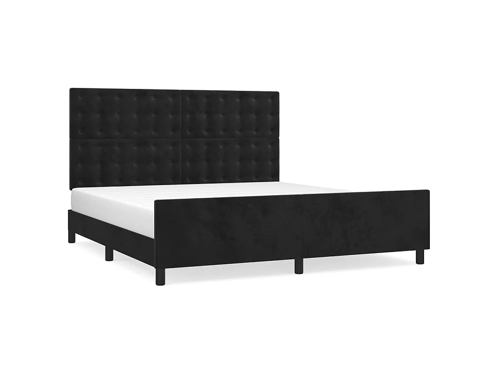 Bedframe zonder matras 160x200 cm fluweel zwart
