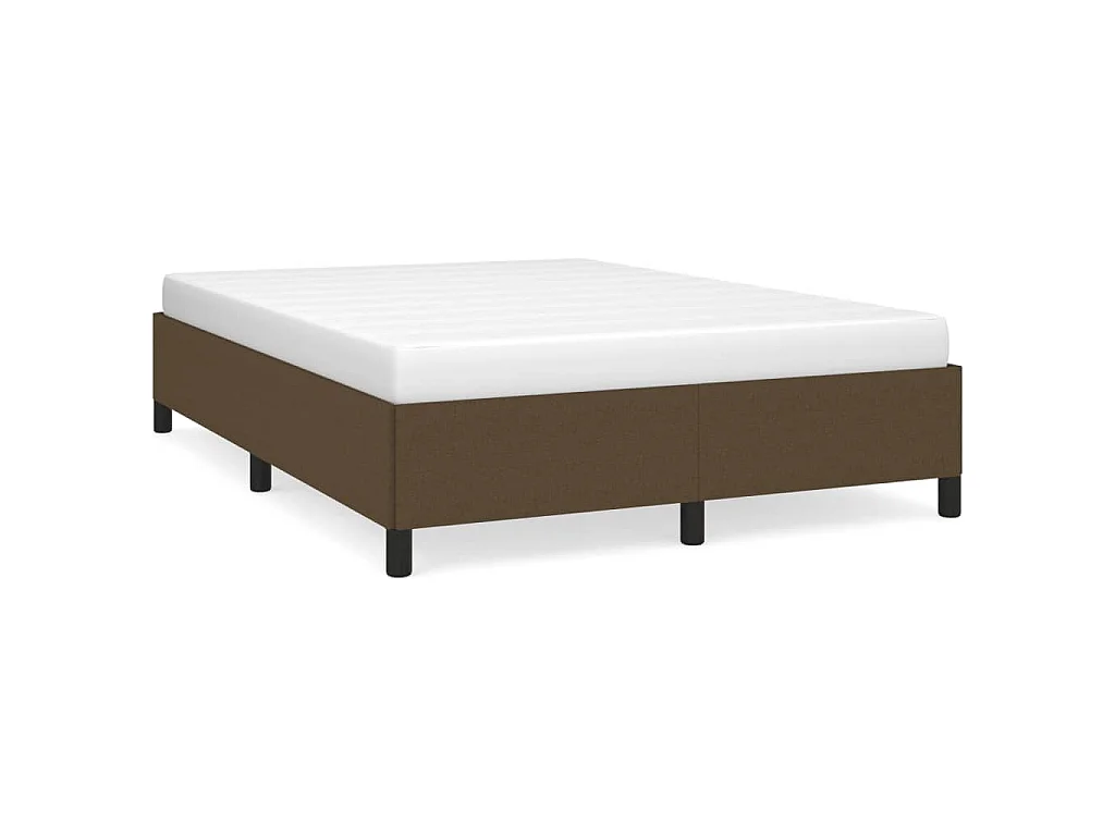 Bedframe zonder matras stof donkerbruin 140x190 cm
