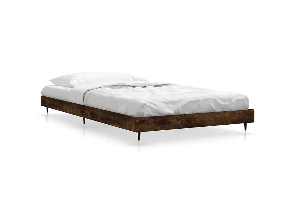 Bedframe zonder matras hout gerookt eikenkleurig 100x200 cm