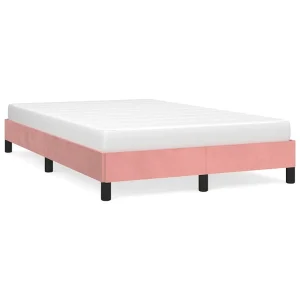 Bedframe fluweel roze 120×200 cm Bedframe fluweel roze 120×200 cm