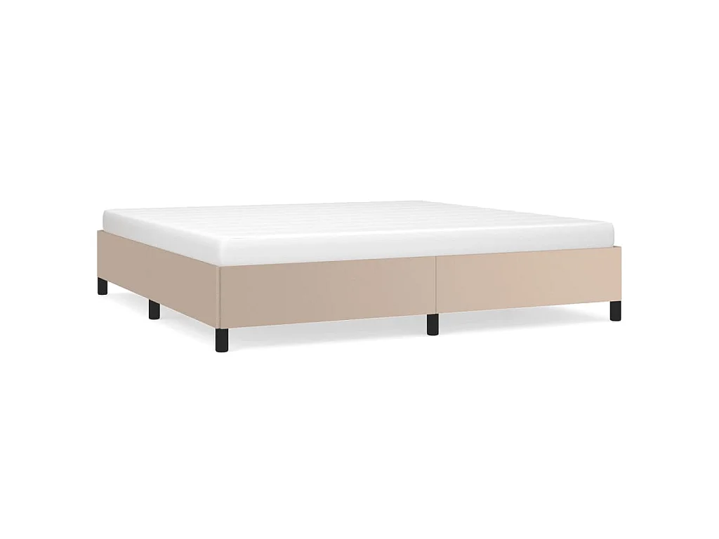 Bedframe kunstleer cappuccinokleurig 200x200 cm