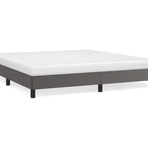 Bedframe kunstleer grijs 180×200 cm