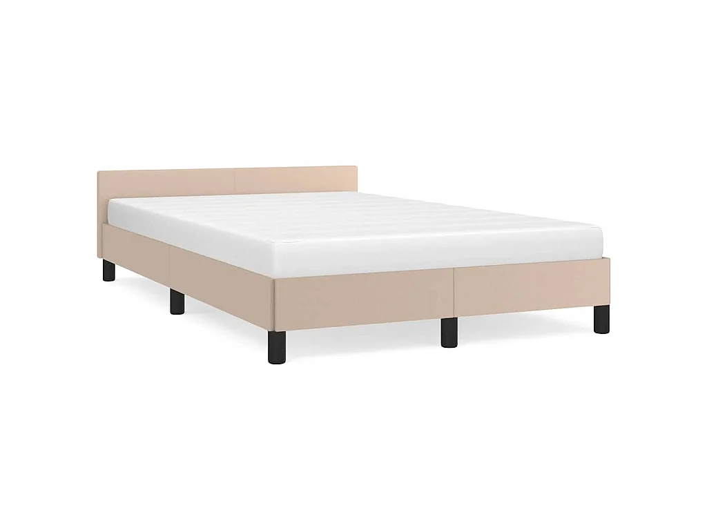 Bedframe met hoofdeinde zonder matras Cappuccino 120x200 cm