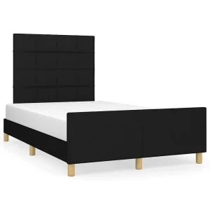 Bedframe zonder matras 120×200 cm stof zwart