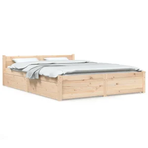 Bedframe met lades wit 135×190 cm Bedframe met lades wit 135×190 cm
