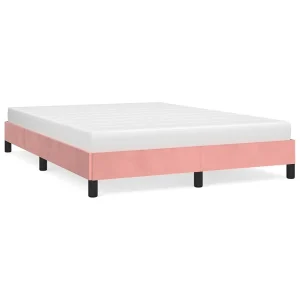 Bedframe fluweel roze 140×200 cm Bedframe fluweel roze 140×200 cm