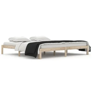 Bedframe massief grenenhout 200×200 cm Bedframe massief grenenhout 200×200 cm