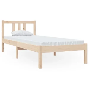 Bedframe massief hout 75×190 cm