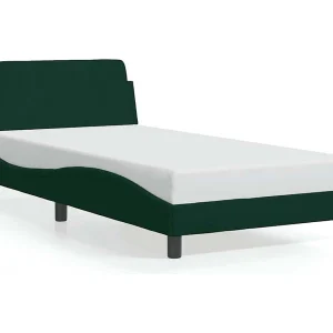 Bedframe "Dover" 100×200 cm fluweel donkergroen Bedframe "Dover" 100×200 cm fluweel donkergroen
