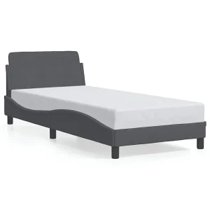 Bedframe "Dover" 90×190 cm fluweel donkergrijs Bedframe "Dover" 90×190 cm fluweel donkergrijs
