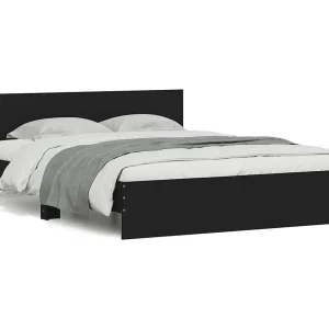 Bedframe met hoofdeinde zwart 140×190 cm Bedframe met hoofdeinde zwart 140×190 cm
