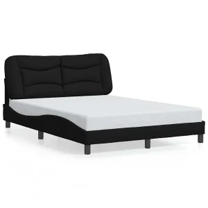 Bedframe zonder matras 120×200 cm stof zwart