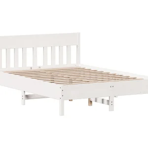 Bedframe zonder matras massief grenenhout wit 140×200 cm Bedframe zonder matras massief grenenhout wit 140×200 cm