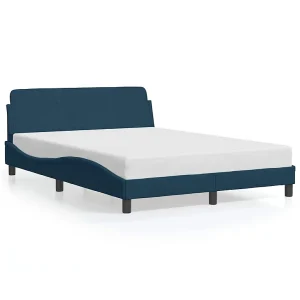 Bedframe met hoofdeinde "Dover" fluweel blauw 120×200 cm Bedframe met hoofdeinde "Dover" fluweel blauw 120×200 cm