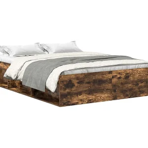 Bedframe gerookt eikenkleurig 140×190 cm