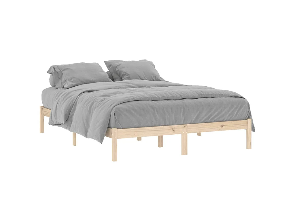 Bedframe zonder matras massief grenenhout 152x203 cm Queen