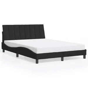 Bedframe zonder matras "Hanko" 120×200 cm fluweel zwart Bedframe zonder matras "Hanko" 120×200 cm fluweel zwart