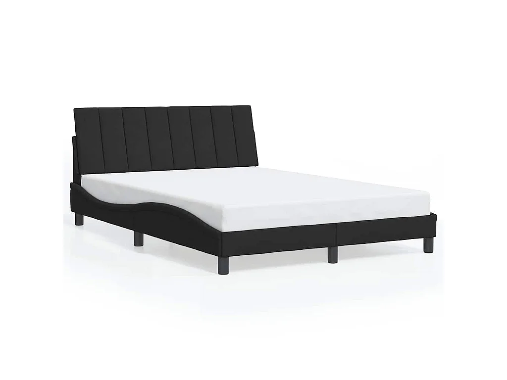 Bedframe zonder matras "Hanko" 120x200 cm fluweel zwart