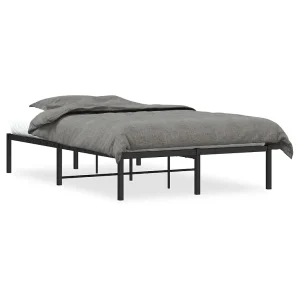 Bedframe metaal zwart 120×190 cm Bedframe metaal zwart 120×190 cm