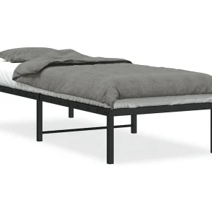 Bedframe metaal zwart 80×200 cm Bedframe metaal zwart 80×200 cm