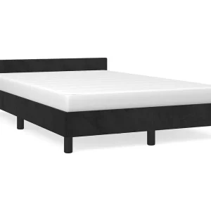 Bedframe zonder matras 120×190 cm fluweel zwart Bedframe zonder matras 120×190 cm fluweel zwart