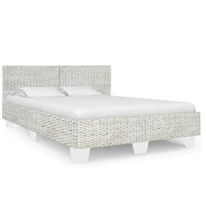 Bedframe natuurlijk rattan grijs 140×200 cm Bedframe natuurlijk rattan grijs 140×200 cm