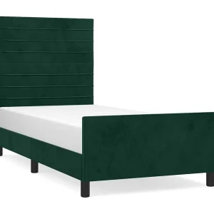 Bedframe zonder matras 90×190 cm fluweel donkergroen Bedframe zonder matras 90×190 cm fluweel donkergroen