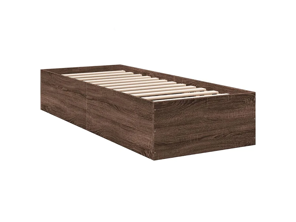 Bedframe bewerkt hout bruin eikenkleur 90x200 cm