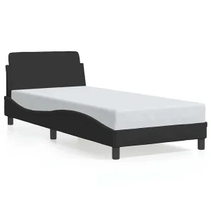 Bedframe met hoofdeinde "Dover" 90×200 cm fluweel zwart Bedframe met hoofdeinde "Dover" 90×200 cm fluweel zwart