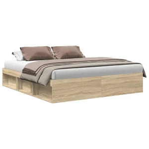 Bedframe sonoma eikenkleurig 200×200 cm Bedframe sonoma eikenkleurig 200×200 cm