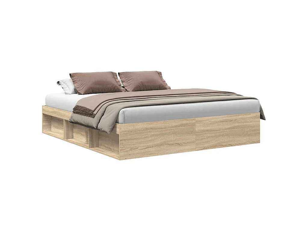 Bedframe sonoma eikenkleurig 200x200 cm