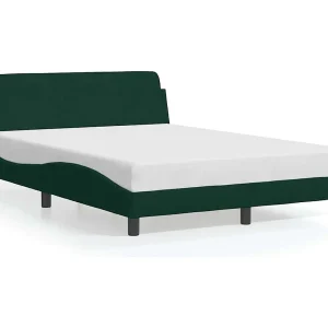 Bedframe "Dover" 140×190 cm fluweel donkergroen Bedframe "Dover" 140×190 cm fluweel donkergroen