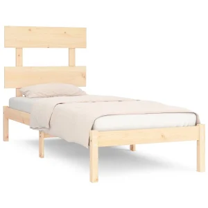 Bedframe massief hout 75×190 cm