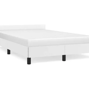Bedframe zonder matras 120×190 cm kunstleer wit Bedframe zonder matras 120×190 cm kunstleer wit