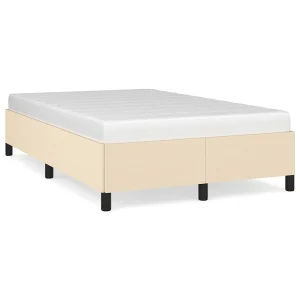 Bedframe stof crèmekleurig 120×190 cm