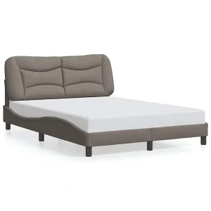 Bedframe zonder matras 120×200 cm stof taupe Bedframe zonder matras 120×200 cm stof taupe